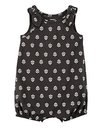 Baby Floral Print Cotton Romper