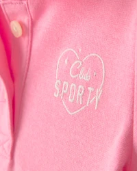 Baby Girl Pleated Tennis Dress - Pink