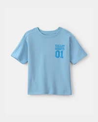 Boys Varsity French Terry Graphic Tee - Blue