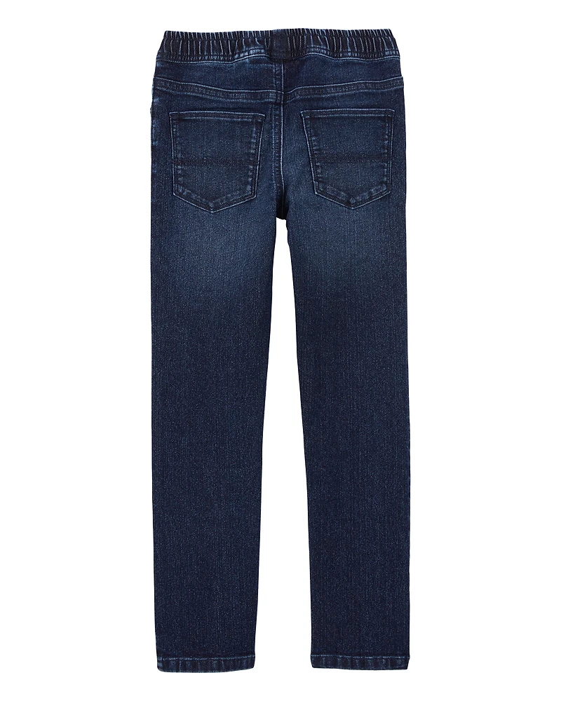 Kid 
Knit-Like Denim Drawstring Jeans