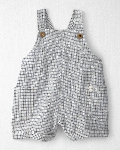 Baby Organic Cotton Seersucker Gauze Shortalls
