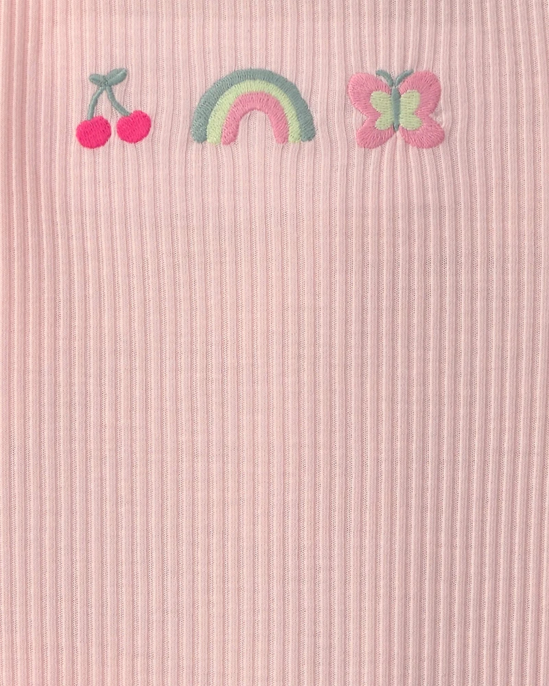 Girls 2-Pack Butterfly Night Gown - Pink/Green