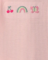 Girls 2-Pack Butterfly Night Gown - Pink/Green