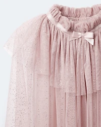 Toddler Girl Confetti Dress Up Cape - Light Pink