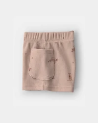 Baby Boy 2-Piece Safari Animal Print Sleeveless Top & Short Set - Brown