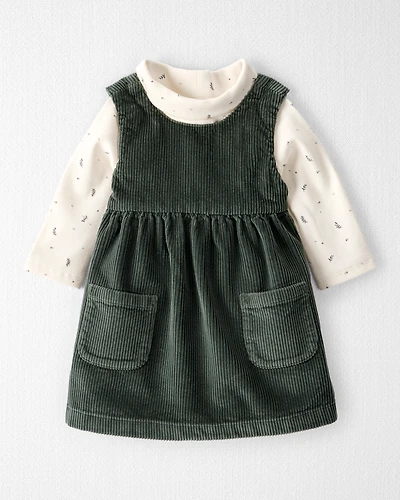 Baby Girl 2-Piece Organic Cotton Jumper Set
