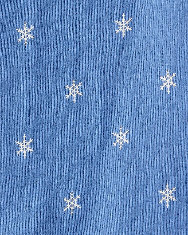 Baby Girl 4-Pack Polar Bear Print Cotton Long-Sleeve Multipack Bodysuits - White/Purple/Blue