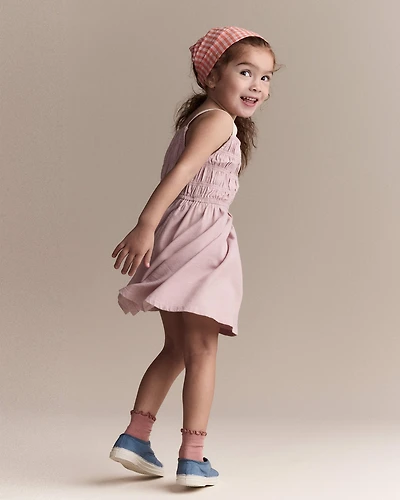 Toddler Girl Smocked Dress - Light Pink