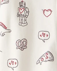 Baby Organic Cotton Sleep & Play Pyjamas Little Loves Print