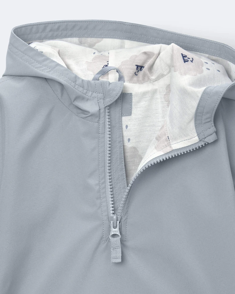 Toddler Hooded Rain Pullover - Pale Blue