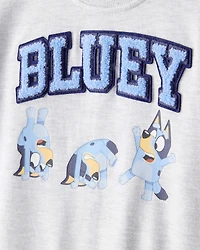 Toddler Neutral Bluey Colourblock French Terry Sweatshirt - Grey