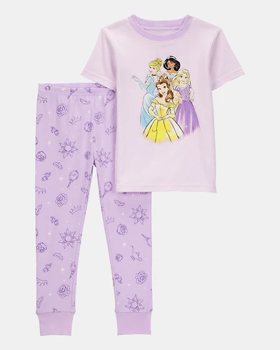 Toddler Girl Disney Princesses Snug Fit 2-Piece Pyjamas - Purple