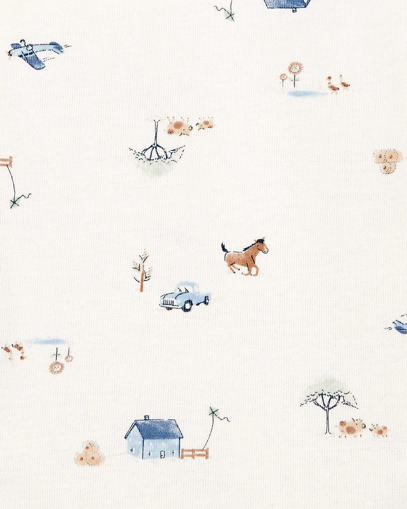 Baby 2-Piece Long-Sleeve Tee & Thermal Coverall Set