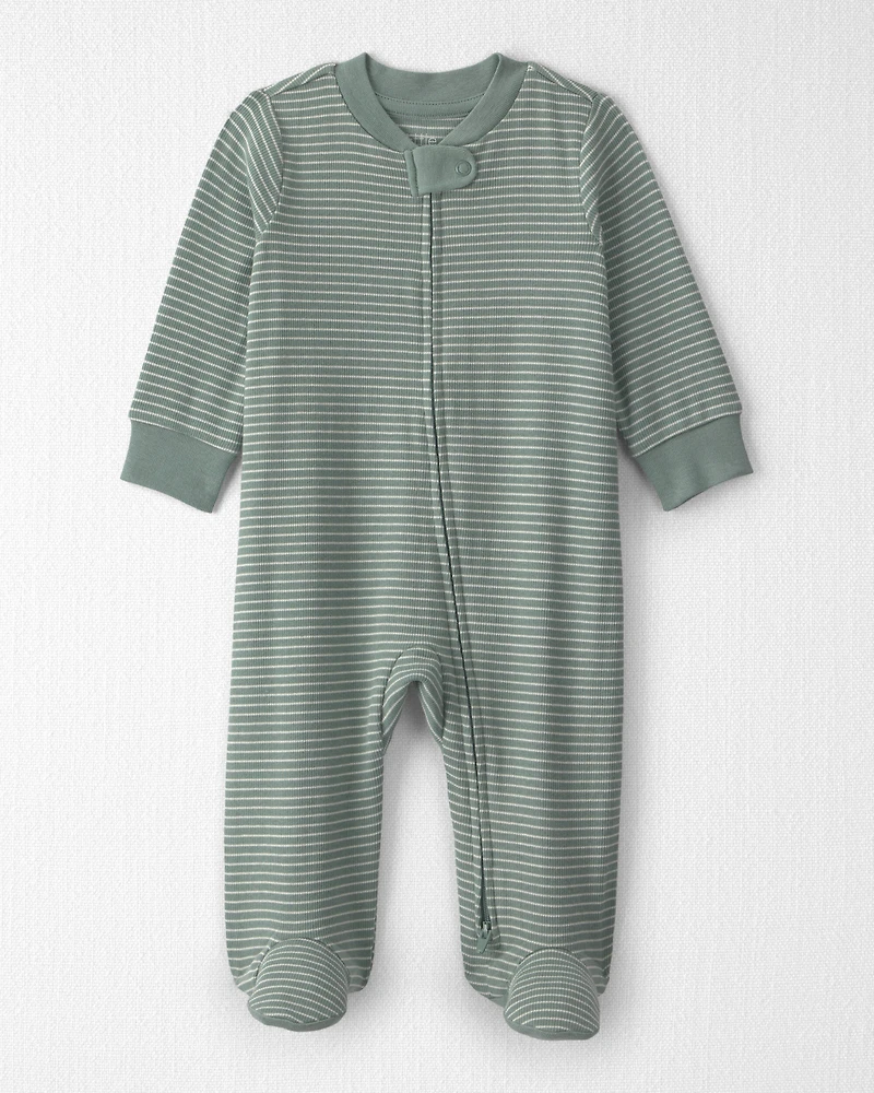 Baby Organic Cotton Ribbed Sleeper Stripes