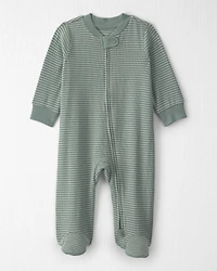 Baby Organic Cotton Ribbed Sleeper Stripes
