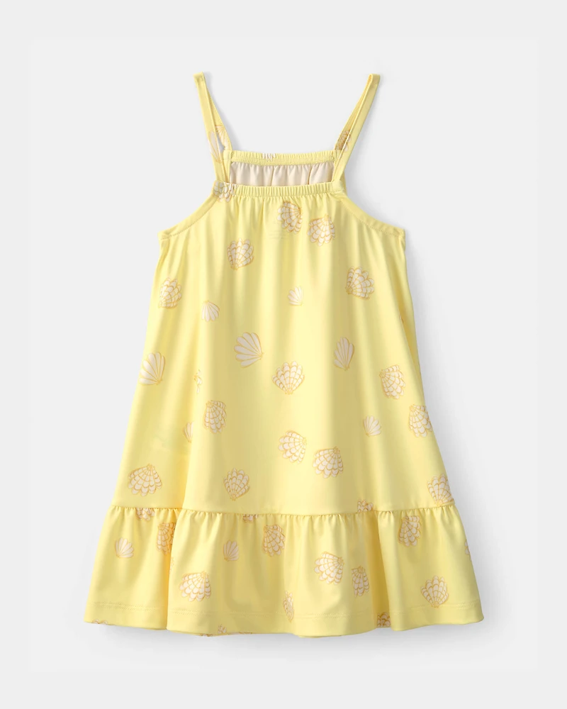 Toddler Girl Shell Swim Dress - Yellow