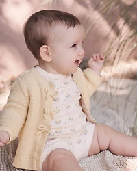 Baby Girl Organic Cotton Sweater with Bows