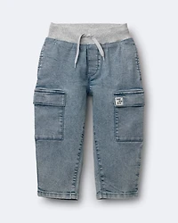 Toddler Boy Cargo Pant Avenue Wash - Heather Grey/Blue
