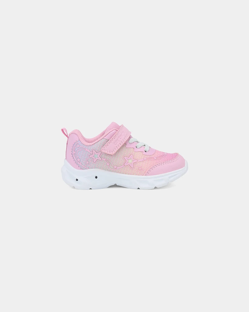 Toddler Girl Star Light-Up Athletic Sneakers - Pink