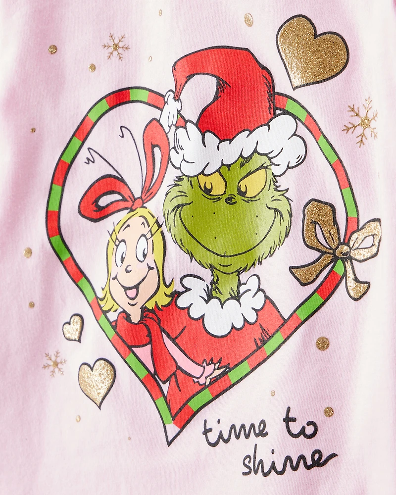 Toddler Girl Christmas Dr. Seuss™ The Grinch Long-Sleeve Graphic Tee - Pink