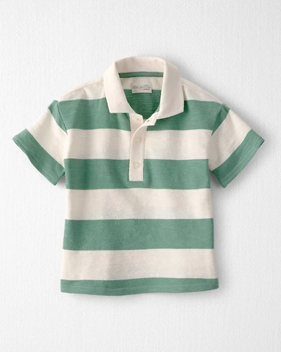 Toddler Boy Striped Collared Shirt Made with Organic Cotton