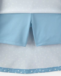 Girls Polka Dot Active Dress - Blue