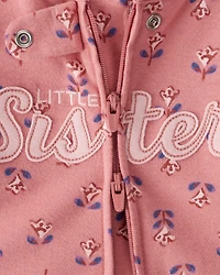Baby Little Sister 2-Way Zip Cotton Sleeper