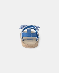 Baby Girl Striped Sandals - Blue