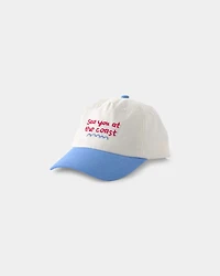 Toddler Boy Baseball Hat - White/Blue
