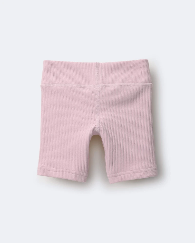 Toddler Girl Brooklyn Bike Shorts - Rose