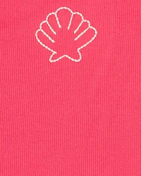 Toddler Girl Shell Ribbed Tank Top - Orange