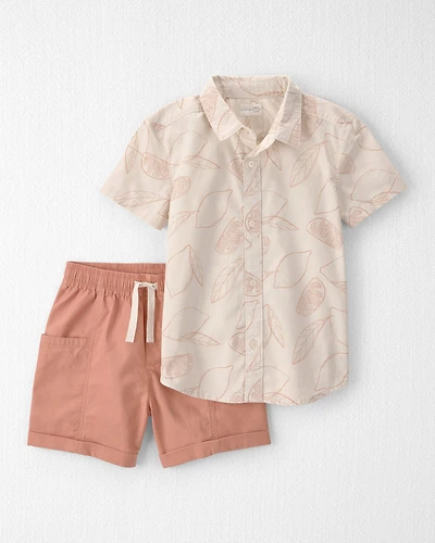 Boys 2-Piece Shorts Set Made with Organic Cotton Citrus