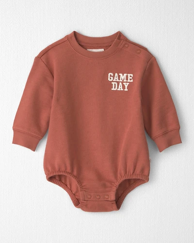 Baby Organic Cotton 'Game Day' French Terry Graphic Bubble