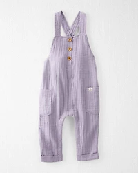 Baby Organic Cotton Gauze Overalls Lilac