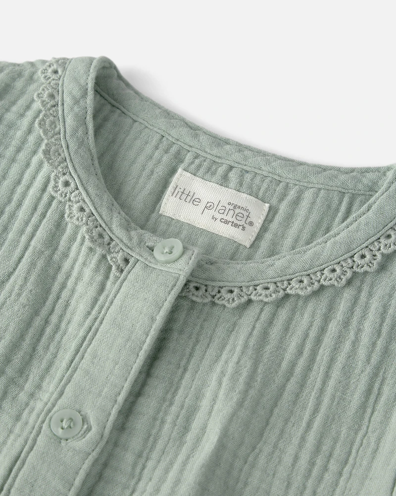Toddler Girl Organic Cotton Gauze Dress