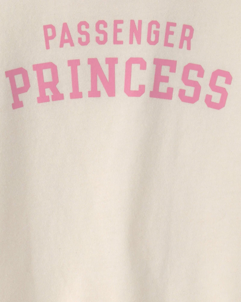Toddler Girl 'Passenger Princess' Graphic Tee - Cream