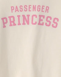 Toddler Girl 'Passenger Princess' Graphic Tee - Cream