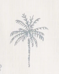 Baby Boy 2-Piece Palm Tree Print Short Set - Ivory/Blue
