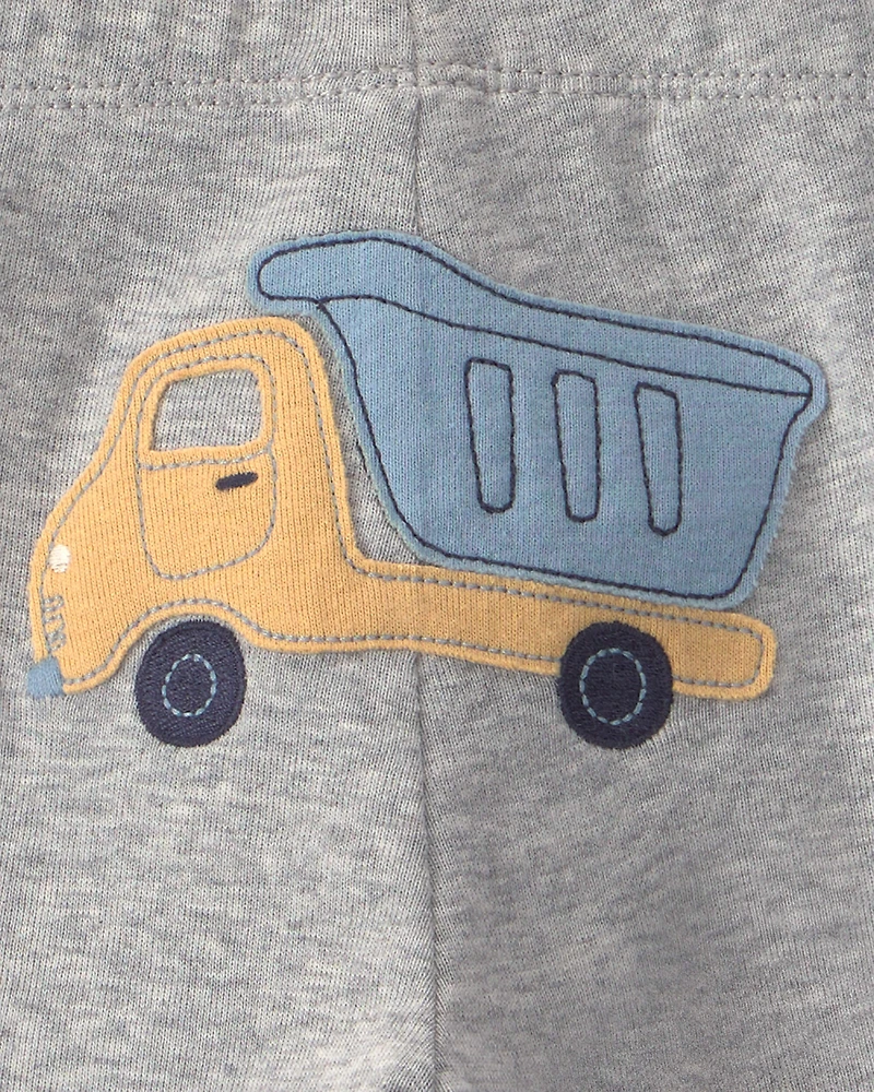 Baby Boy 3-Piece Construction Bodysuit & Pant Set - Yellow/Grey/Ivory