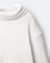 Toddler Girl Turtleneck Sweater Dress - Cream