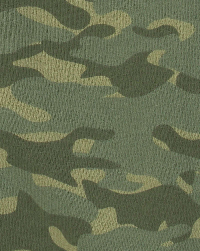 Boys Camo Zip-Up Hoodie - Green
