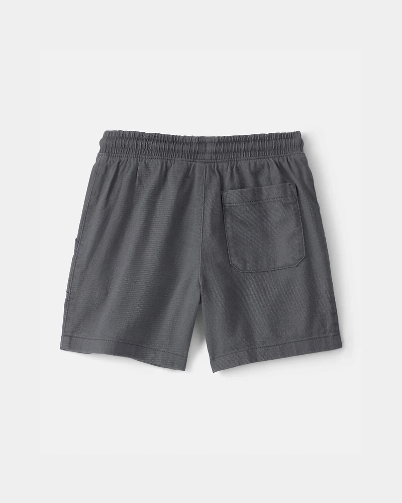 Boys Twill Shorts - Grey