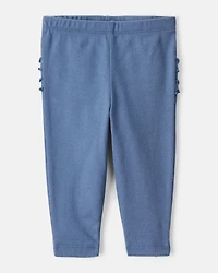 Baby Girl 2-Pack 100% Cotton Pull-On Pants - Blue/Pink