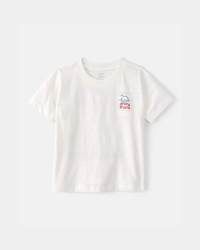 Toddler 'Ahoy There' Graphic Tee - White