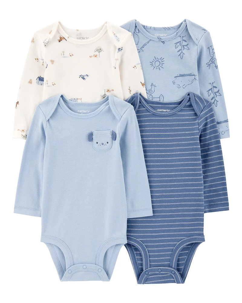 Baby 4-Pack Long-Sleeve Original Bodysuit