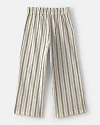 Girls Striped Pants - Ivory