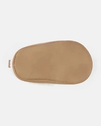Baby Boy Sherpa Moccasin Boots - Brown/White