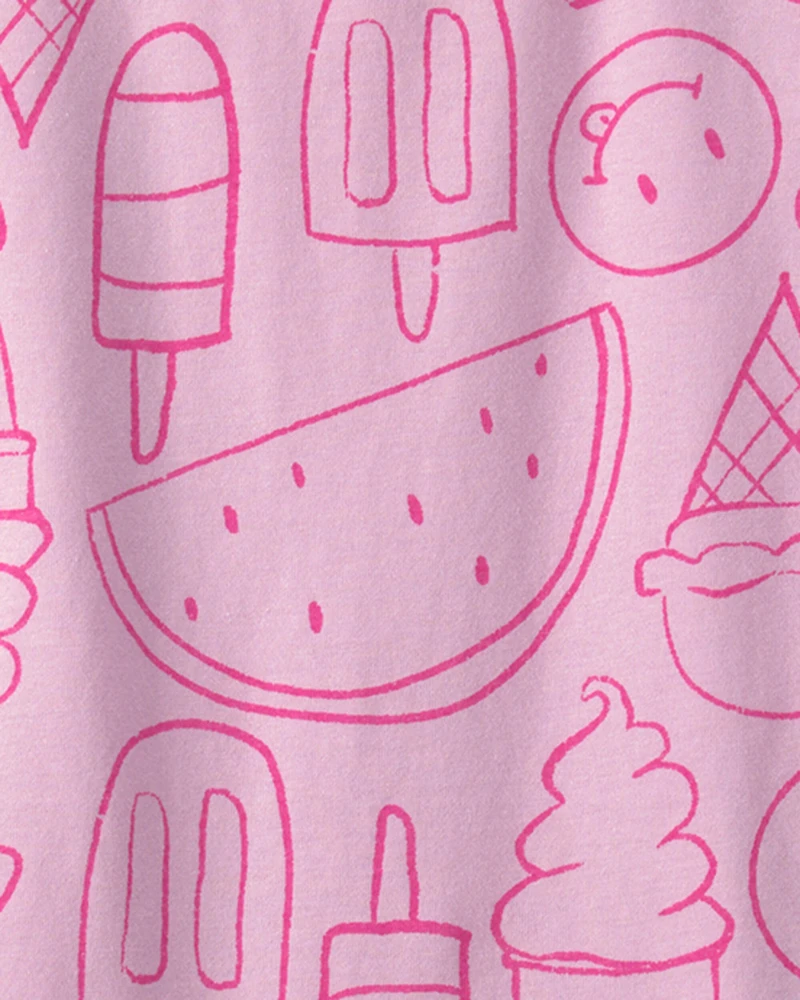 Girls Summer Treats Short-Sleeve Top - Pink