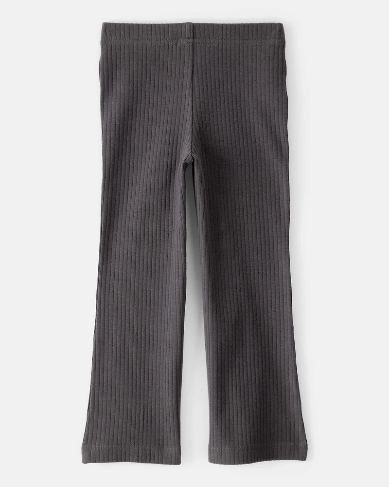Toddler Girl Cotton Flare Active Pants - Black