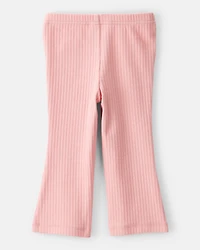 Baby Girl Cotton Flare Active Pants - Pink